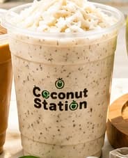 Coconut Milk Shake with Basil Seed